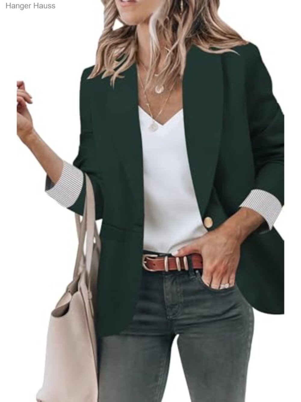 Women's Blazer Suit Jacket Work Office Casual Shawl Collar Long Sleeve with